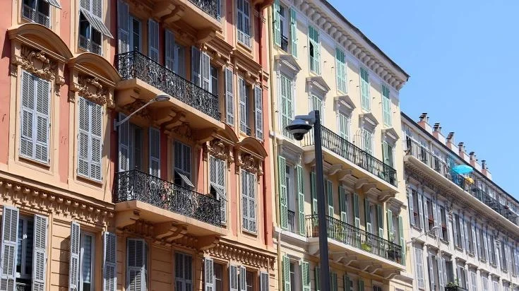 Rue du quartier des Musiciens à Nice